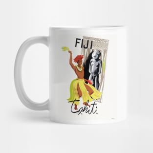 Fiji Tahiti Vintage Poster Mug